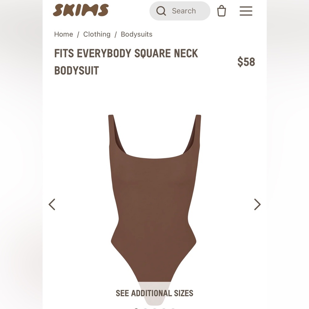 Skims bodysuit size M